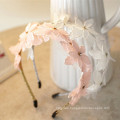 Yarn Lace Flower Headband Luxury Hair Accessories Hairband Korean Handmade Princess Birthday Gift Party Sweet for Women Girls